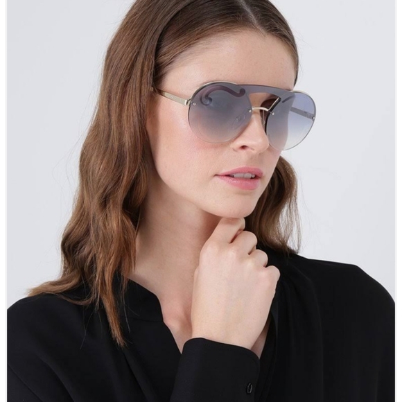 Prada SPR65T Sunglasses Modified Aviator Round Catwalk MA#1 - Picture 9 of 16